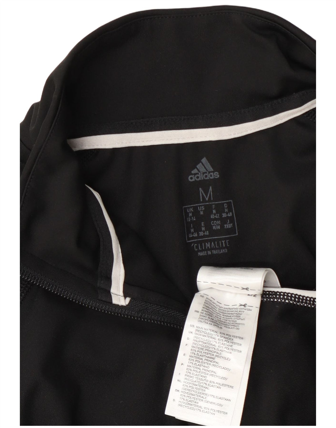 Top de trening cu pulover grafic Adidas pentru femei UK 12/14 Medium Negru