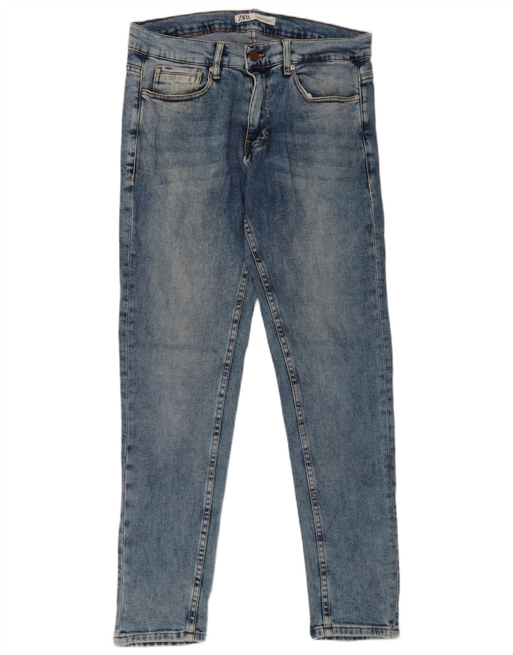 Blugi slim pentru bărbați Zara Mărimea 42 Large W32 L31 Albastru