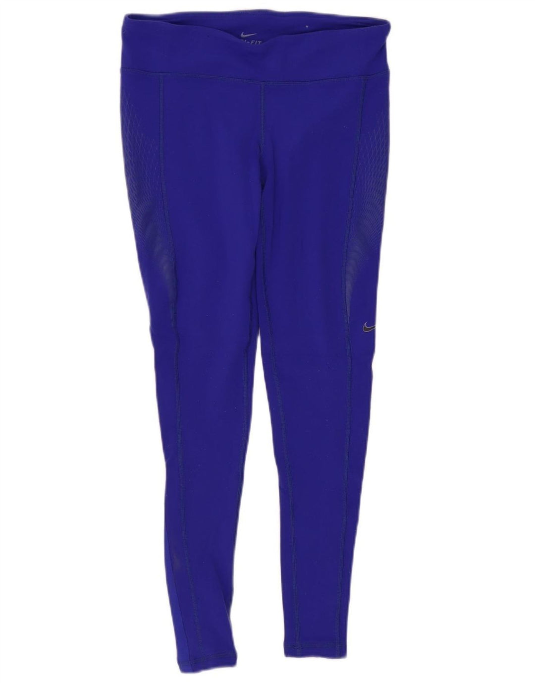 NIKE Womens Dri Fit Leggings UK 10 Small Blue Nylon