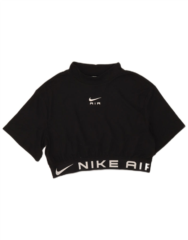 Tricou crop grafic Nike pentru femei Top UK 14 Poliester mediu negru