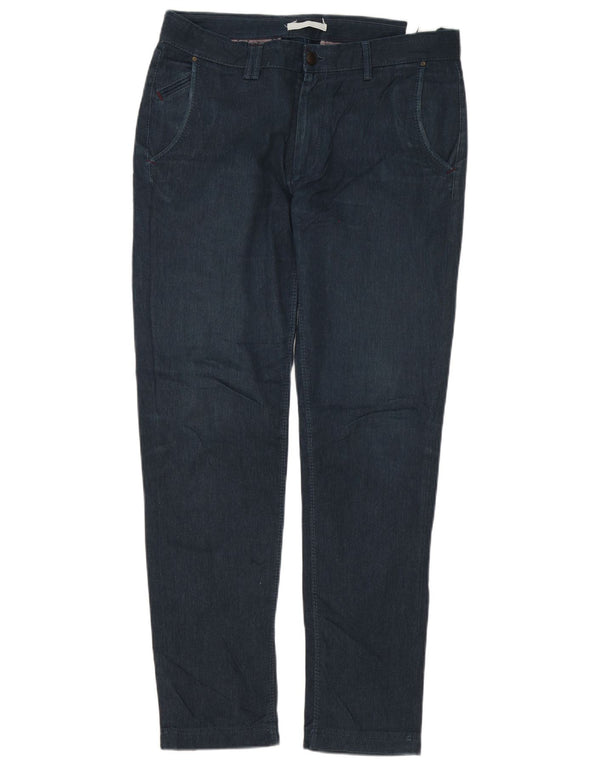 Pantaloni chino slim pentru bărbați Zara EU 42 Large W32 L32 Bumbac bleumarin