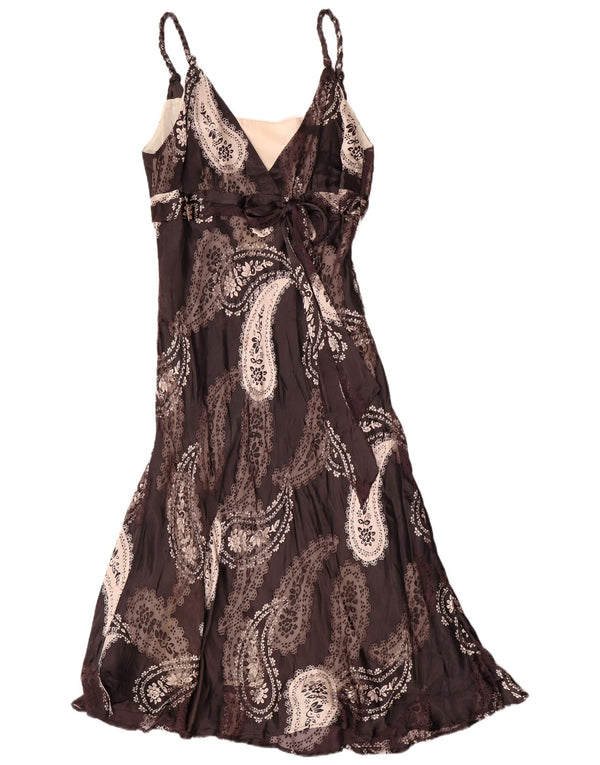 Rochie Maxi fără mâneci pentru femei Phase Eight UK 18 XL Gri Paisley Viscose
