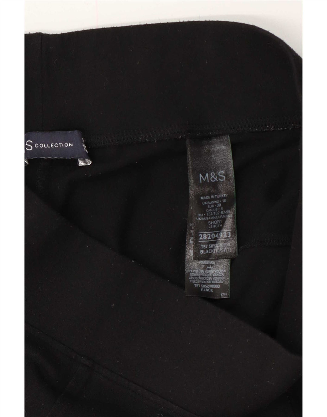 Leggings crop pentru femei Marks & Spencer UK 10 Poliester negru mic