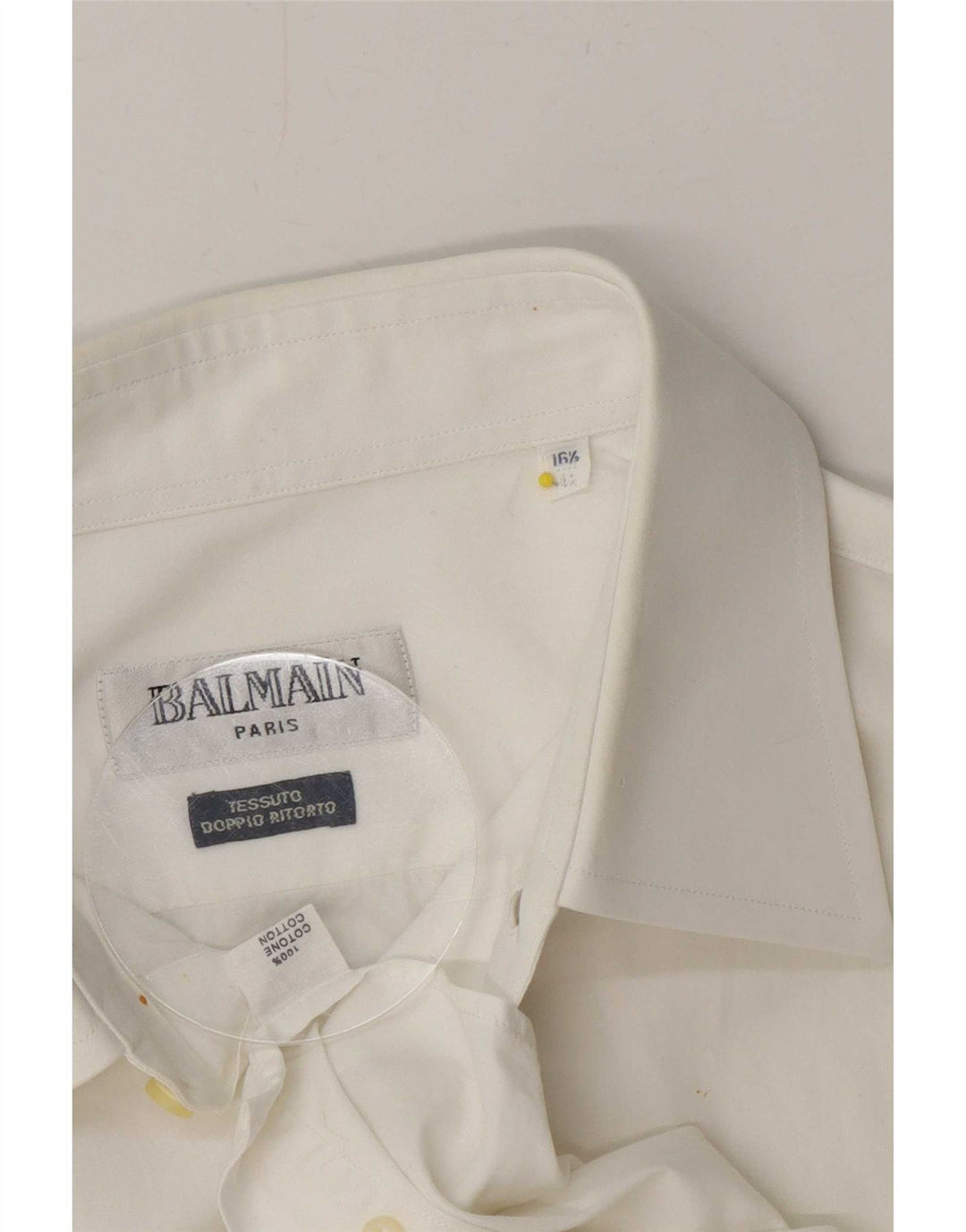 Balmain Cămașă pentru bărbați Mărimea 42 Bumbac alb mare