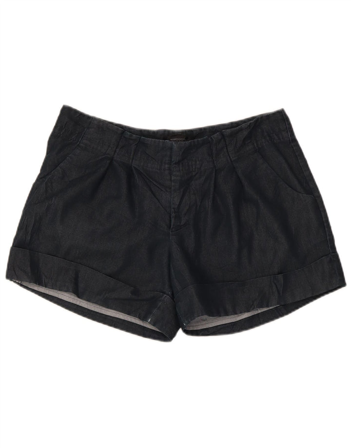 MOSSIMO Womens Chino Shorts US 8 Medium W32 Navy Blue Cotton