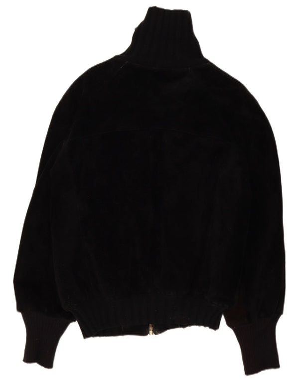 Jachetă din piele Sherpa pentru bărbați vintage IT 44 XS Negru Retro