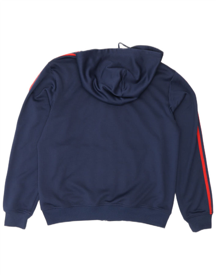 Pulover pentru bărbați Adidas Graphic Zip Hoodie, poliester mediu bleumarin