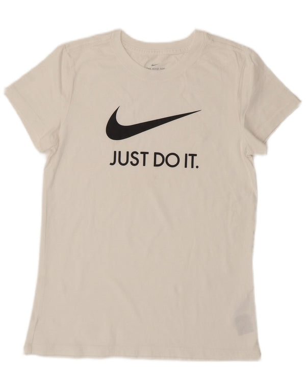 Tricou grafic pentru femei NIKE Top UK 12 Medium White Bumbac