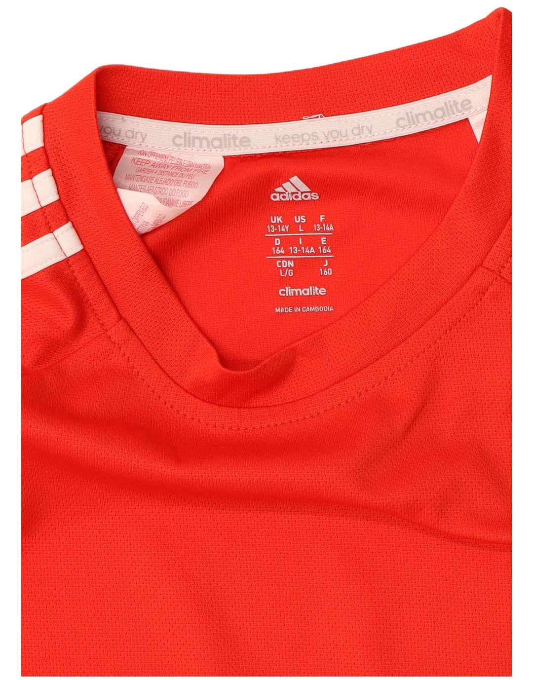 Tricou Climalite ADIDAS pentru băieți Top 13-14 ani portocaliu Colorblock