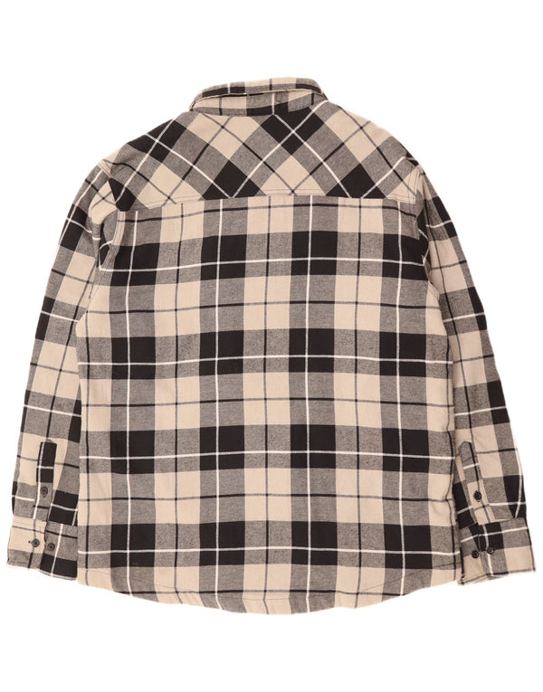 VINTAGE Mens Lumberjack Flannel Shirt XL Black Check Cotton