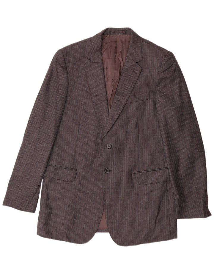 Costum pentru bărbați Jaeger, 2 nasturi, 2 piese UK 42 XL W36 L34 Gri Pinstripe Classic