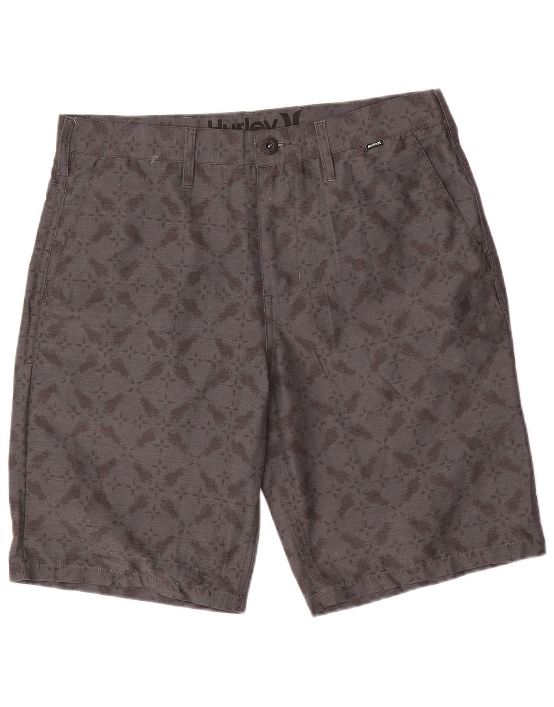 Pantaloni scurți chino Hurley pentru bărbați W33 Medium Gri Geometric Poliester