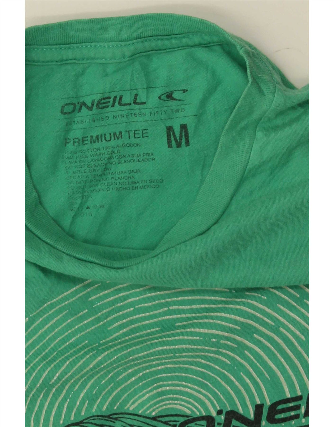 Tricou grafic pentru bărbați O'Neill Top din bumbac verde mediu