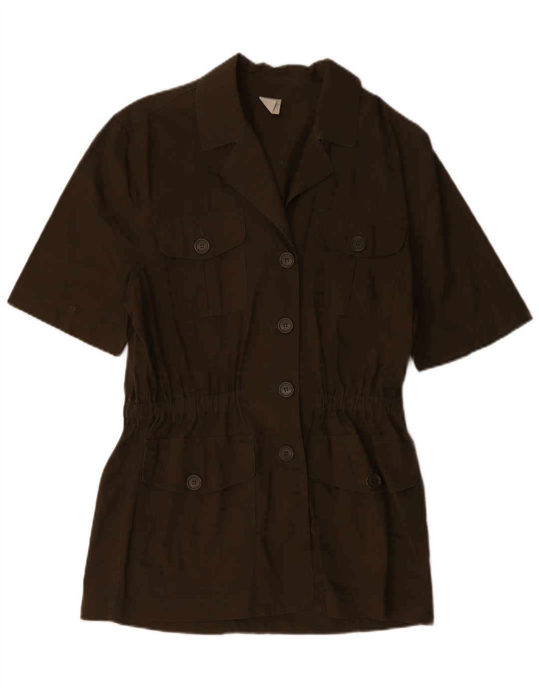 Jachetă pentru femei BENETTON cu mânecă scurtă, cu 4 nasturi, IT 42 Medium Khaki