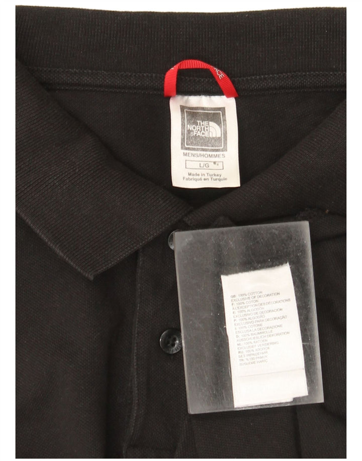 Tricou polo pentru bărbați The North Face, bumbac negru mare