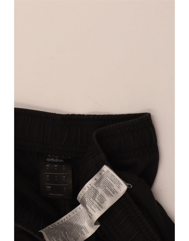 Pantaloni de trening Adidas pentru bărbați, bumbac mediu negru
