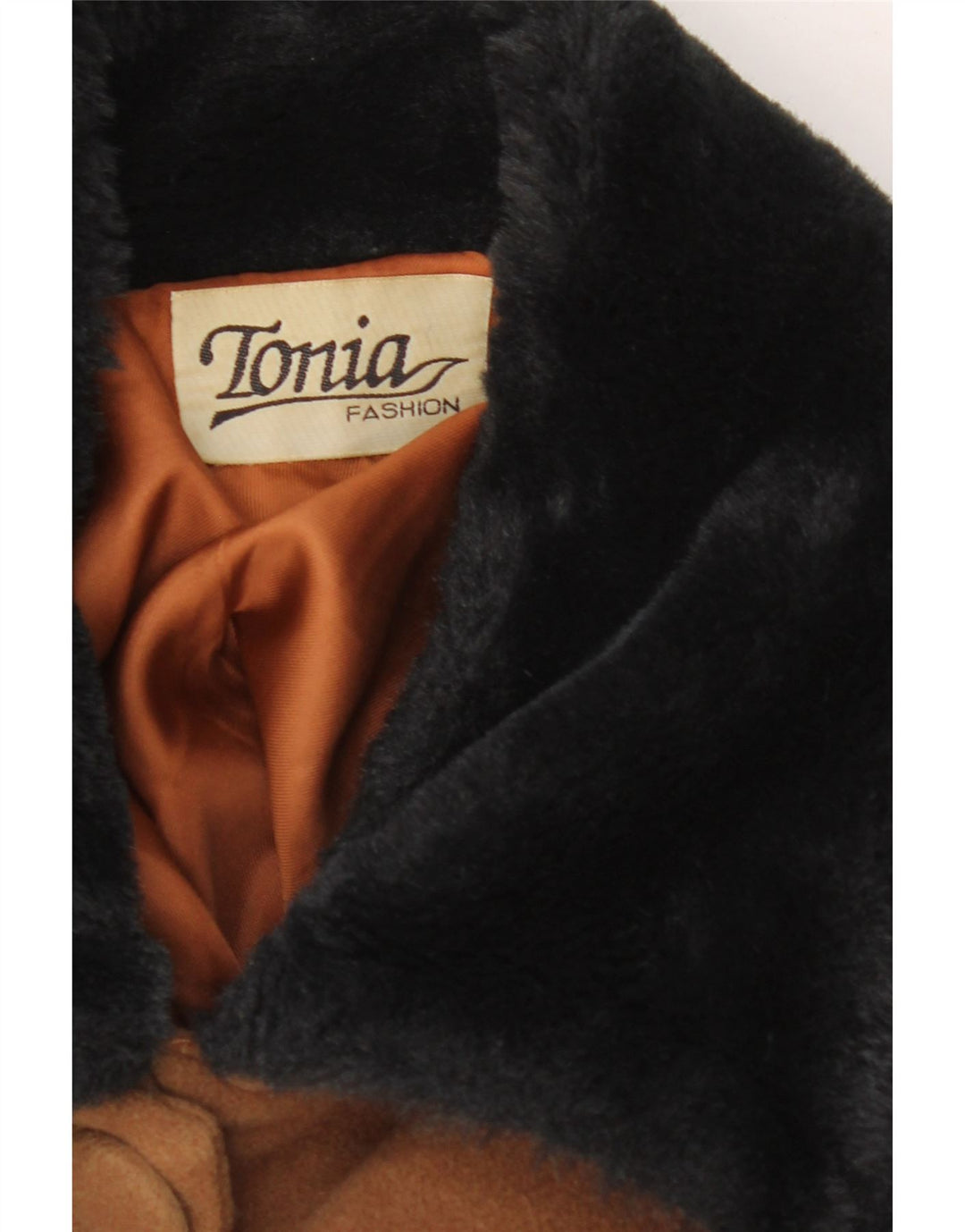 VINTAGE Womens Overcoat UK 18 XL Brown Colourblock Vintage Vintage and Second-Hand Vintage from Messina Hembry 
