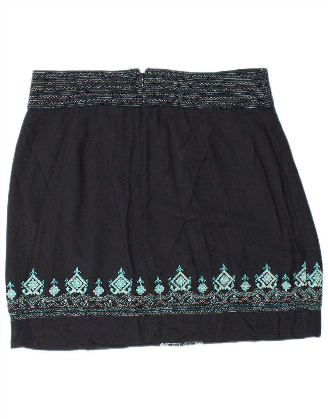 Fusta mini pentru femei MONSOON W30 Medium Black Fair Isle Viscose