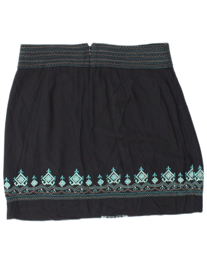 Fusta mini pentru femei MONSOON W30 Medium Black Fair Isle Viscose