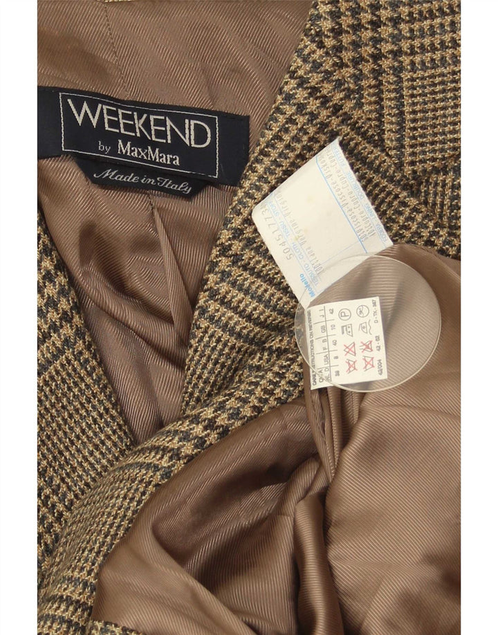 Jachetă Blazer de weekend pentru femei Max Mara UK 10 mic maro Houndstooth