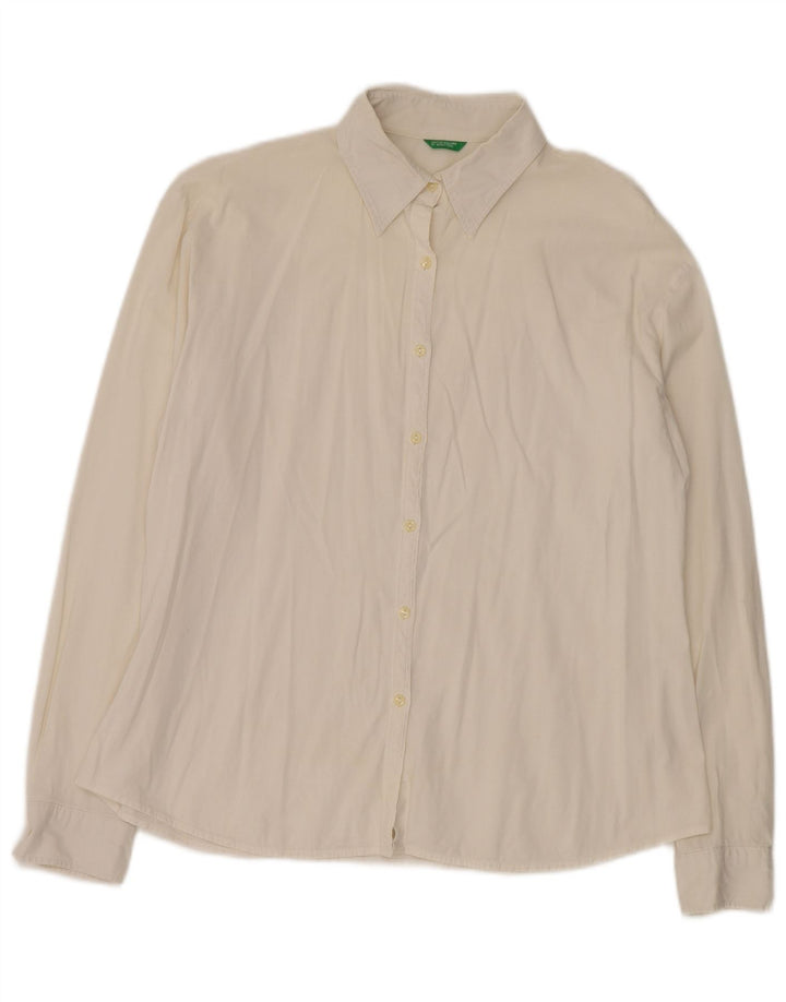 Cămașă BENETTON pentru femei UK 18 XL Alb