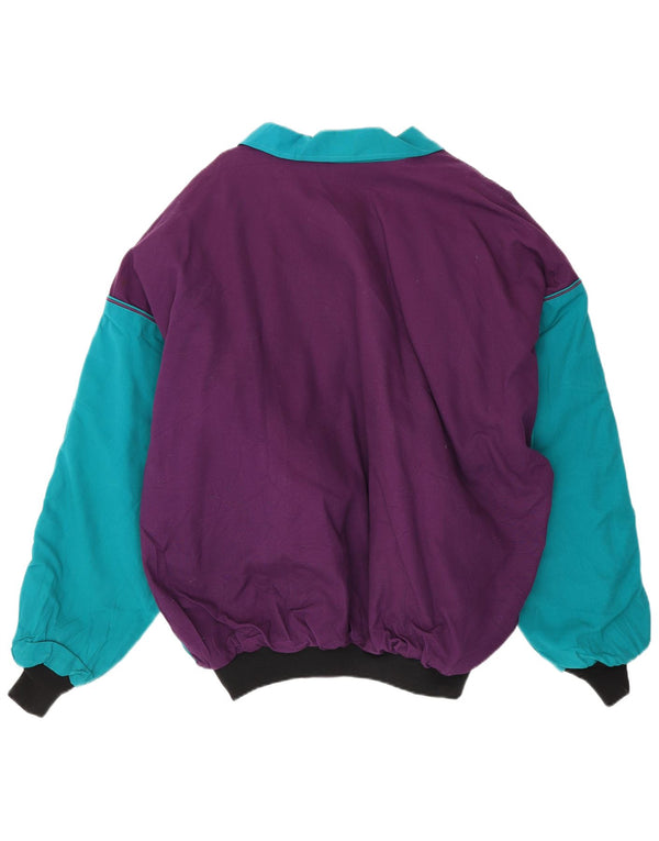 Jachetă Bomber Wild pentru bărbați UK 44 2XL Violet Bumbac color bloc