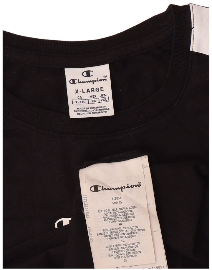 Tricou grafic Champion pentru femei Top XL bumbac negru