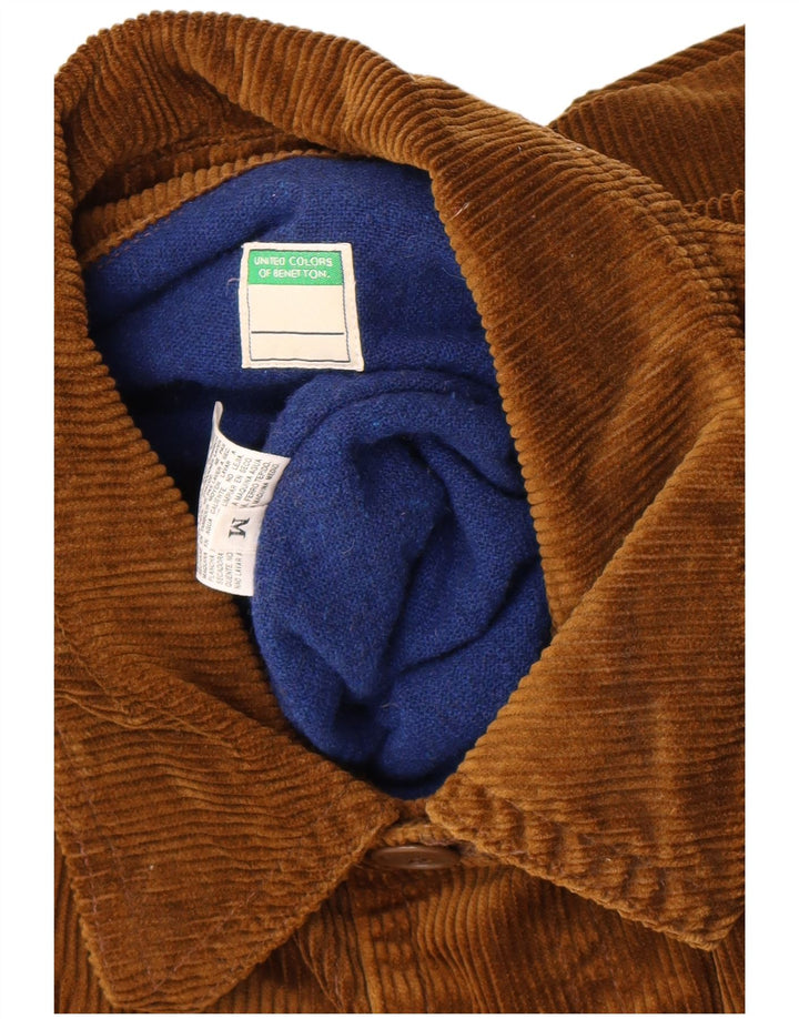 Jachetă Benetton pentru bărbați din velur UK 38, bumbac mediu kaki
