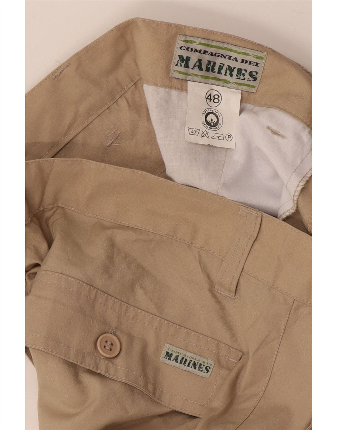 Pantaloni scurti cargo vintage pentru bărbați IT 48 Medium W32 Bej