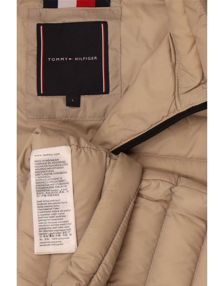 Jachetă căptușită pentru bărbați Tommy Hilfiger UK 40 mare, bej, poliamidă