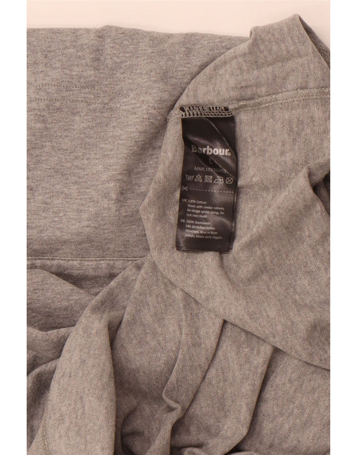 Tricou polo pentru bărbați BARBOUR, mare, gri bumbac cu pete