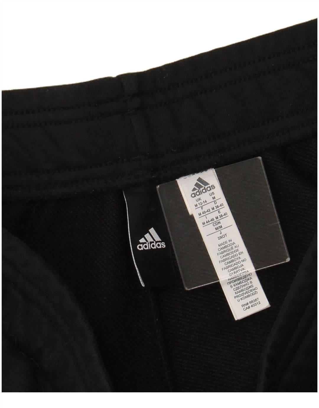 Pantaloni de trening grafic pentru femei ADIDAS Pantaloni de jogging UK 12/14 Medium Black
