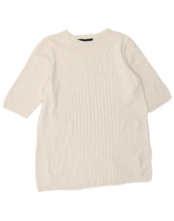 Pulover pentru femei Marks & Spencer cu gâtul cu barca UK 14 Medium White