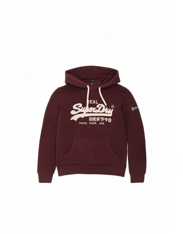 Pulover Superdry pentru damă, cu grafică, UK 10, bumbac burgundă