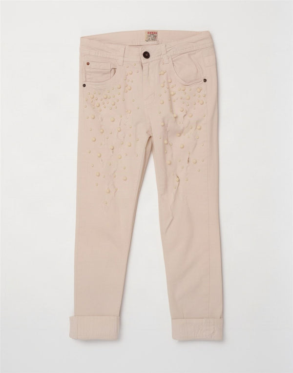 Blugi Guess de damă cropped W26 L23 alb cu pete