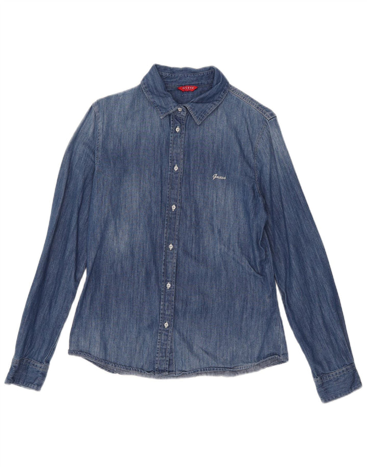 Cămașă de blugi Guess pentru femei UK 10 Small Blue Bumbac