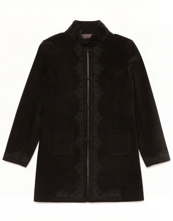 Lapo Galleri Pardesiu Femei IT 44 Medium Negru Floral Bumbac