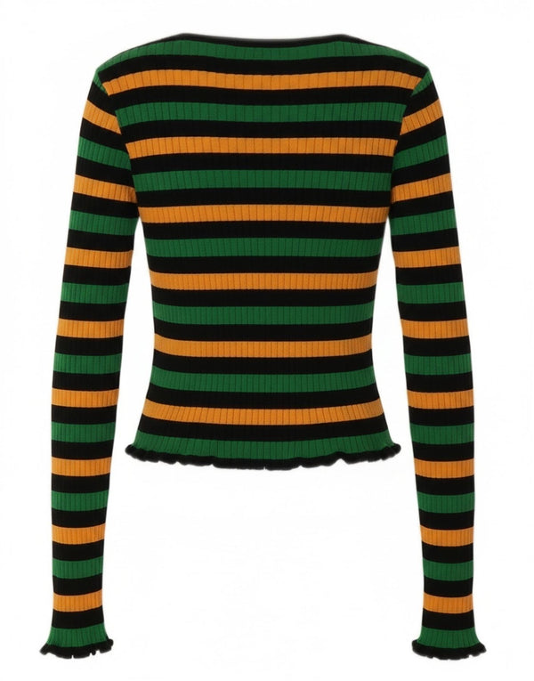 Top Crop pentru Damă Zara UK 12 Medium Multicolore în dungi