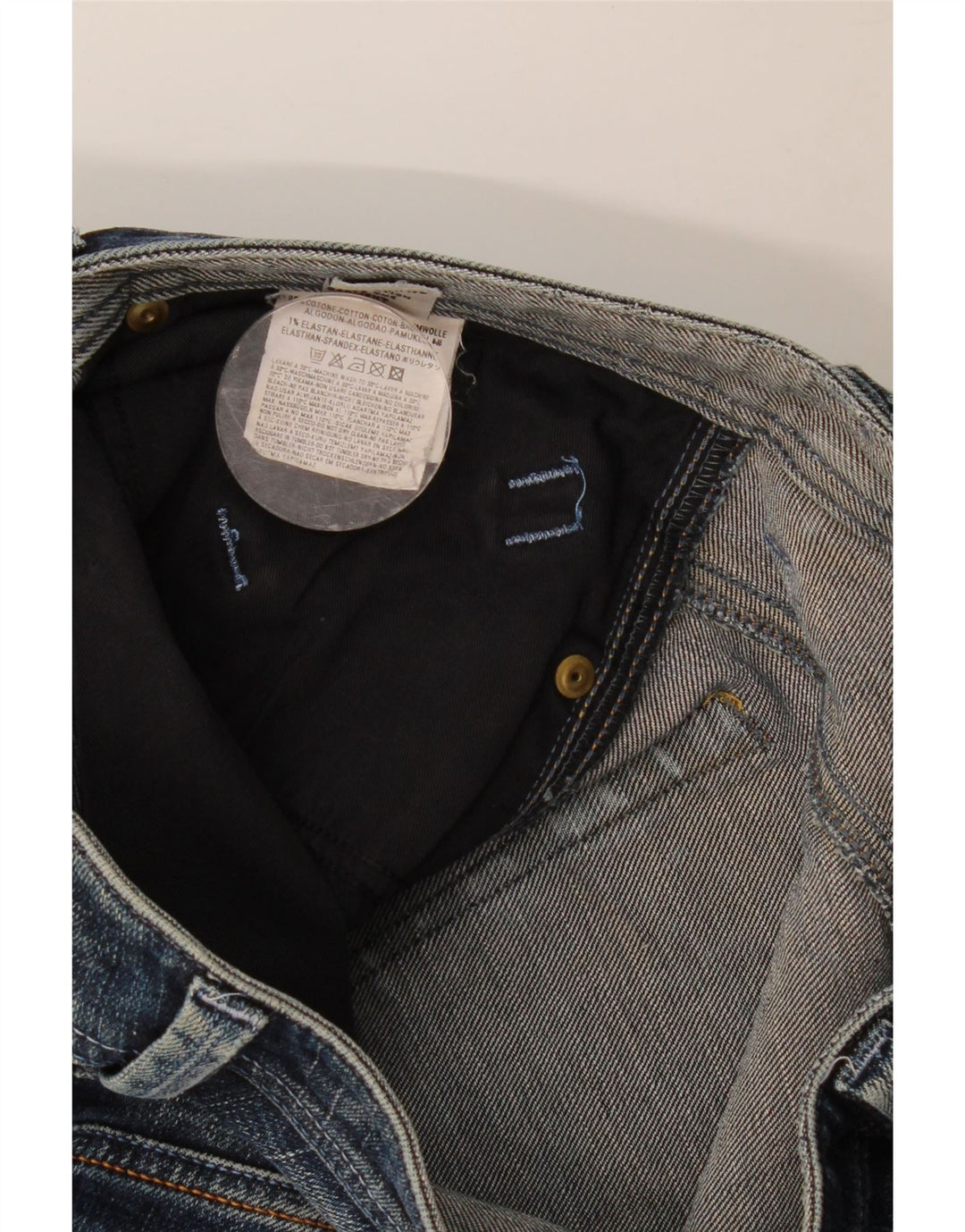 Blugi Distressed drepte pentru bărbați Diesel W30 L28 Bumbac albastru