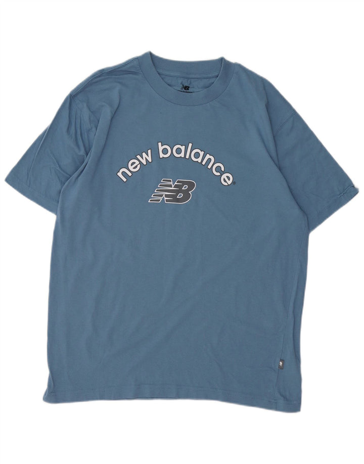 Tricou grafic pentru bărbați NEW BALANCE Top Medium Blue Bumbac