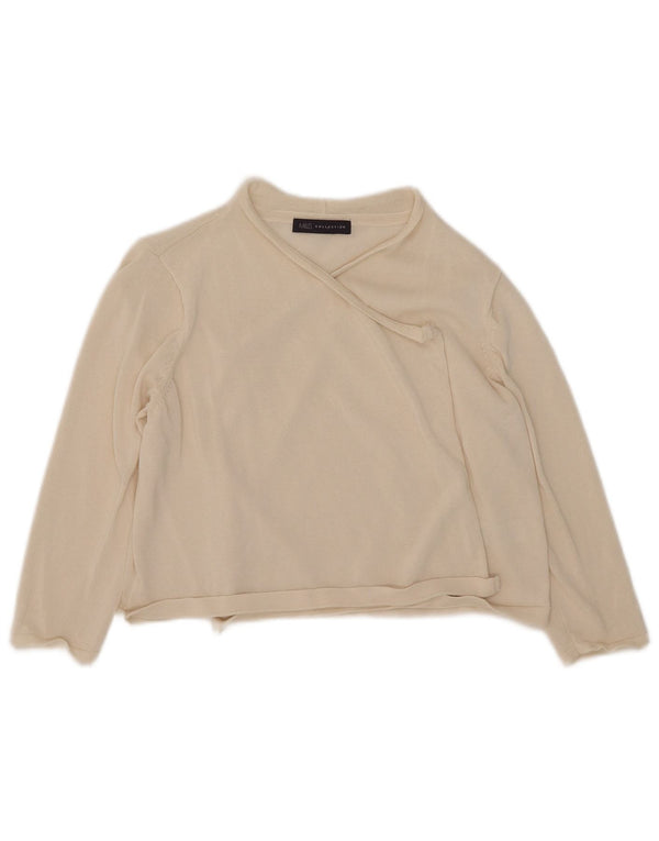 Pulover cardigan cu mâneci 3/4 pentru femei Marks & Spencer UK 12 Medium Off White