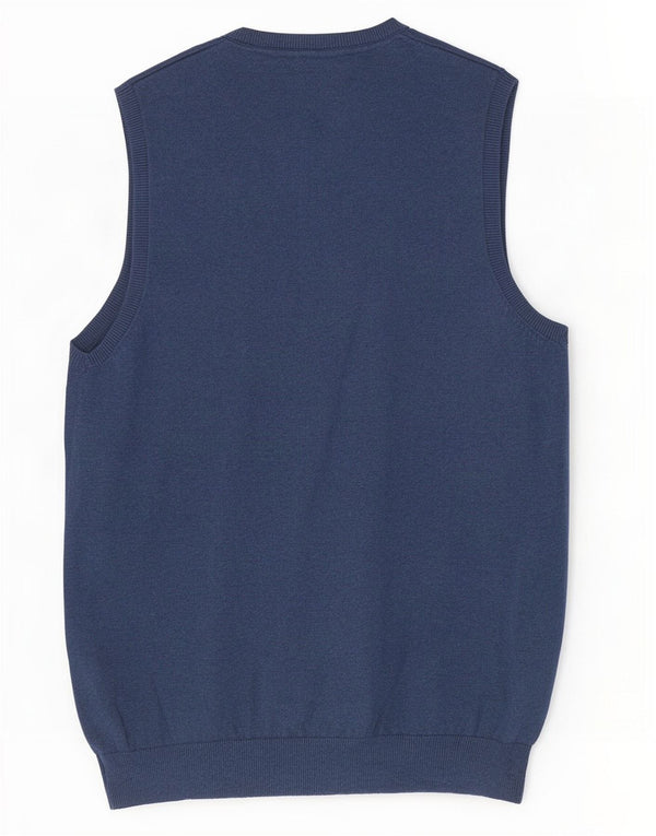 Marks & Spencer Vestă pentru bărbați Tank Top mare din bumbac bleumarin