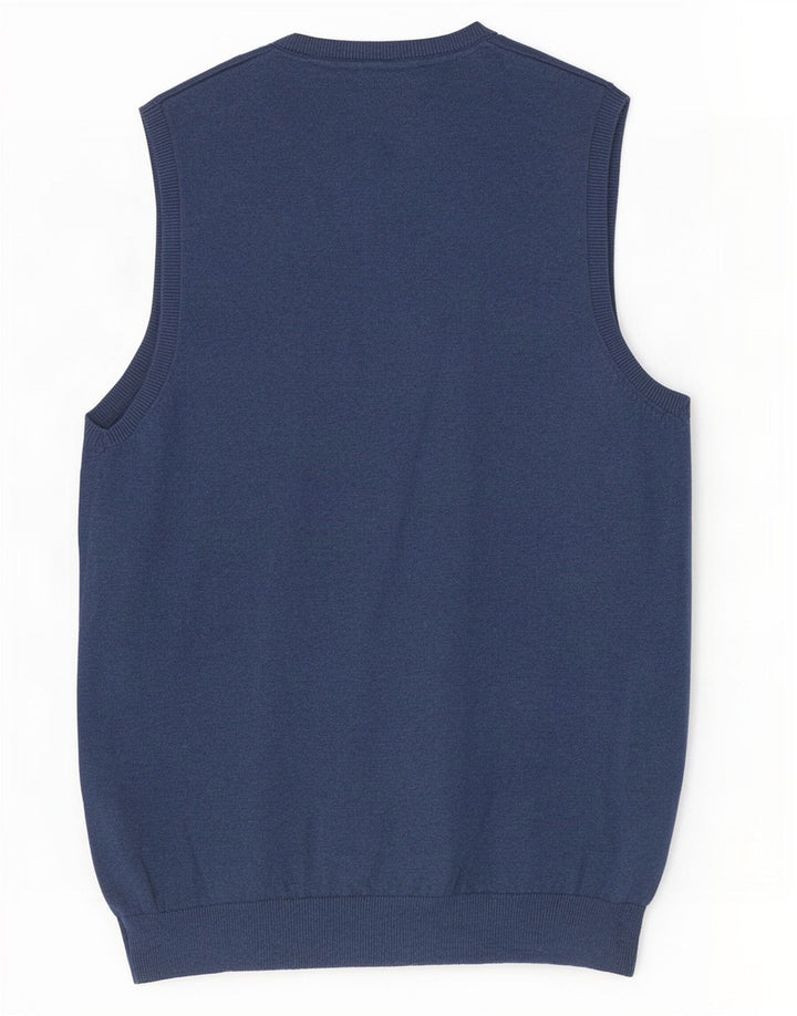 Marks & Spencer Vestă pentru bărbați Tank Top mare din bumbac bleumarin
