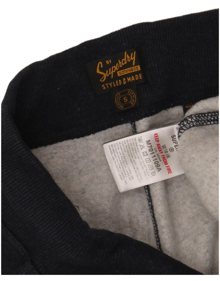 SUPERDRY Pantaloni de trening grafic pentru bărbați Pantaloni de jogging mici Bumbac bleumarin