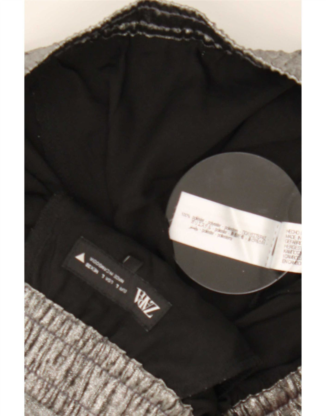 Pantaloni largi pentru femei Zara L30 L31 Poliester argintiu