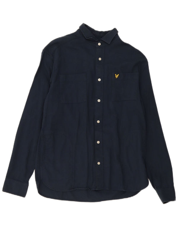 Cămașă pentru bărbați Lyle & Scott Bumbac bleumarin mic