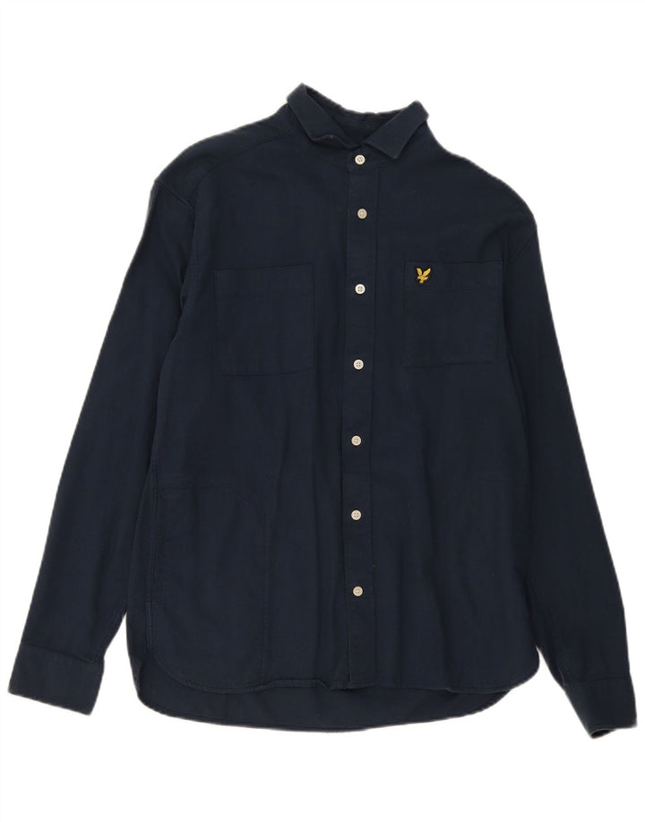 Cămașă pentru bărbați Lyle & Scott Bumbac bleumarin mic