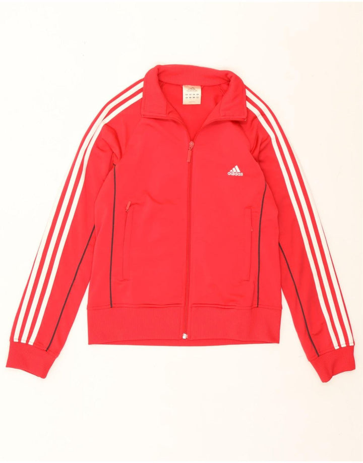 Jachetă de trening Adidas pentru femei UK 14 Poliester roșu mediu