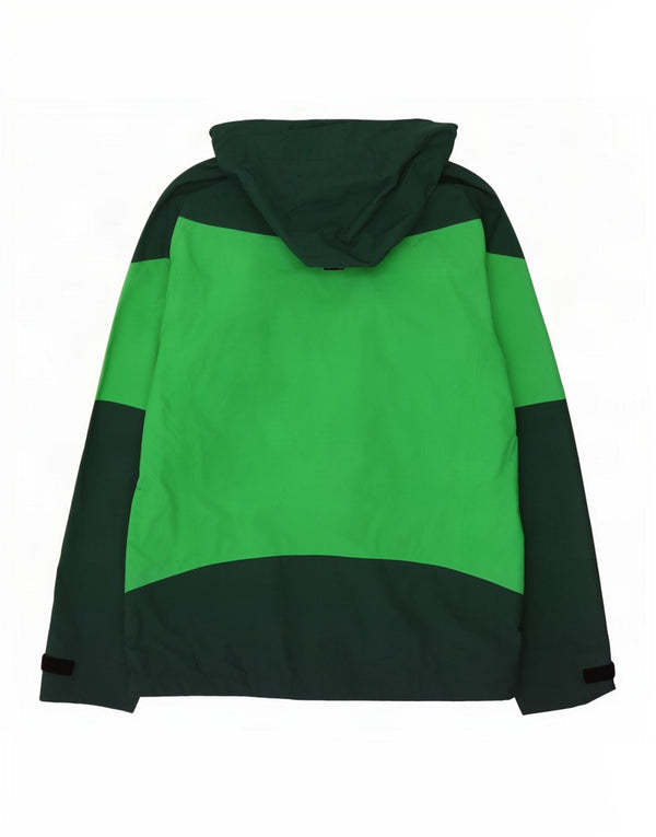 Jachetă de ploaie cu glugă pentru bărbați Adidas Clima Proof UK 44 2XL Verde Colorblock