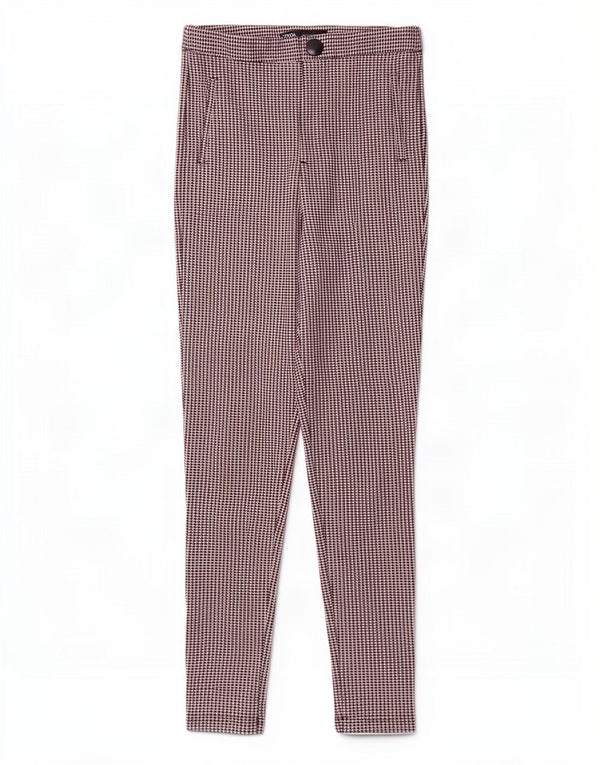 Pantaloni skinny casual pentru femei Zara Mici L26 L27 Multicolor Houndstooth